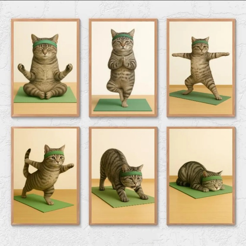 Modern Funny Animals Sports Po - Home Gym Yoga Room incelemesi ve fiyatı