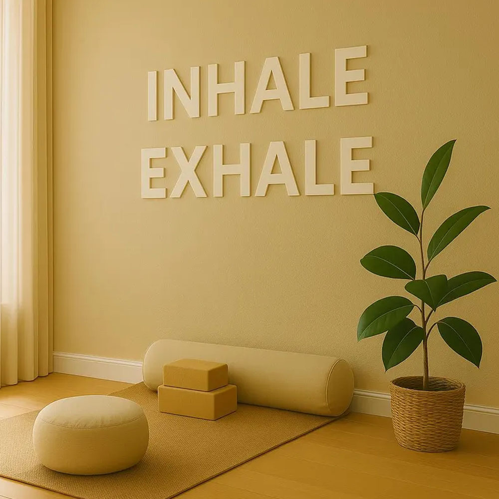 INHALE EXHALE Wall Sign Yoga S - Home Gym Yoga Room incelemesi ve fiyatı