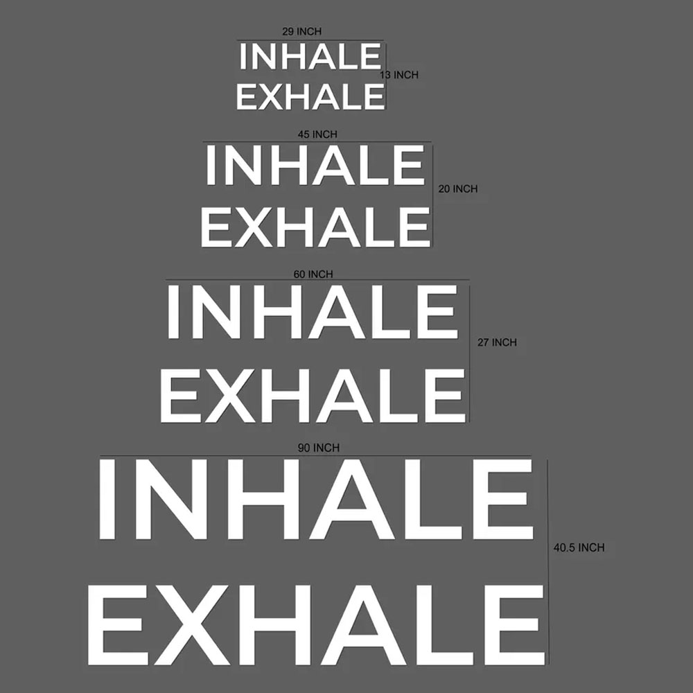 INHALE EXHALE Wall Sign Yoga S - Home Gym Yoga Room incelemesi ve fiyatı