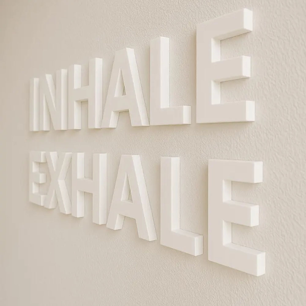 INHALE EXHALE Wall Sign Yoga S - Home Gym Yoga Room incelemesi ve fiyatı