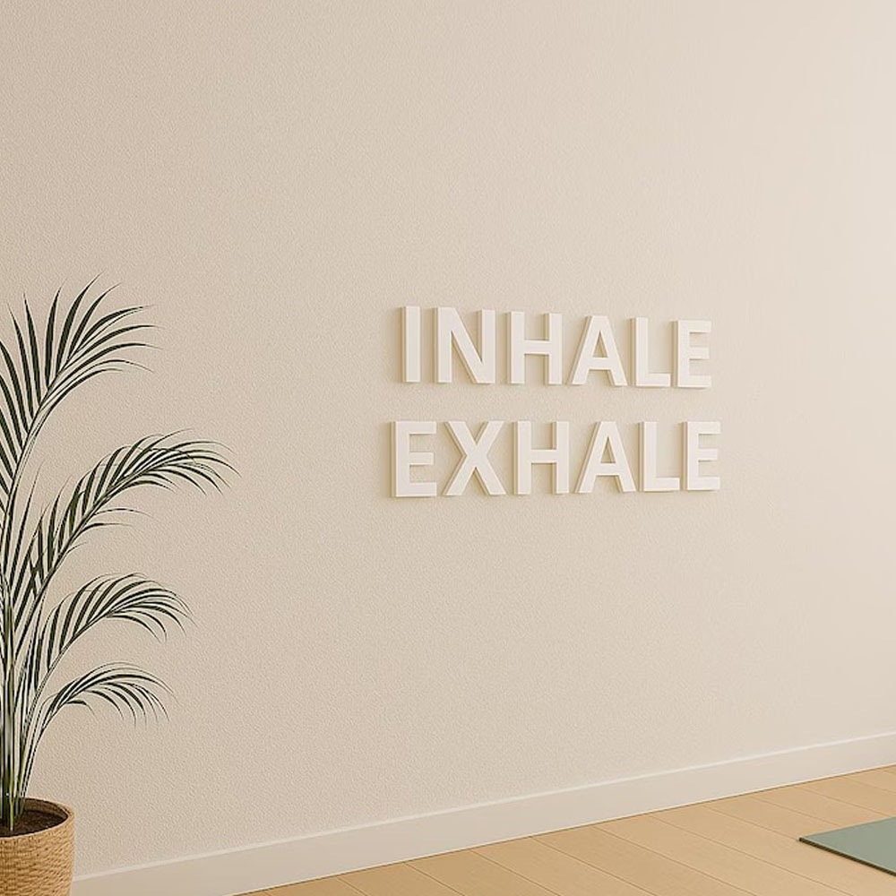 INHALE EXHALE Wall Sign Yoga S - Home Gym Yoga Room incelemesi ve fiyatı