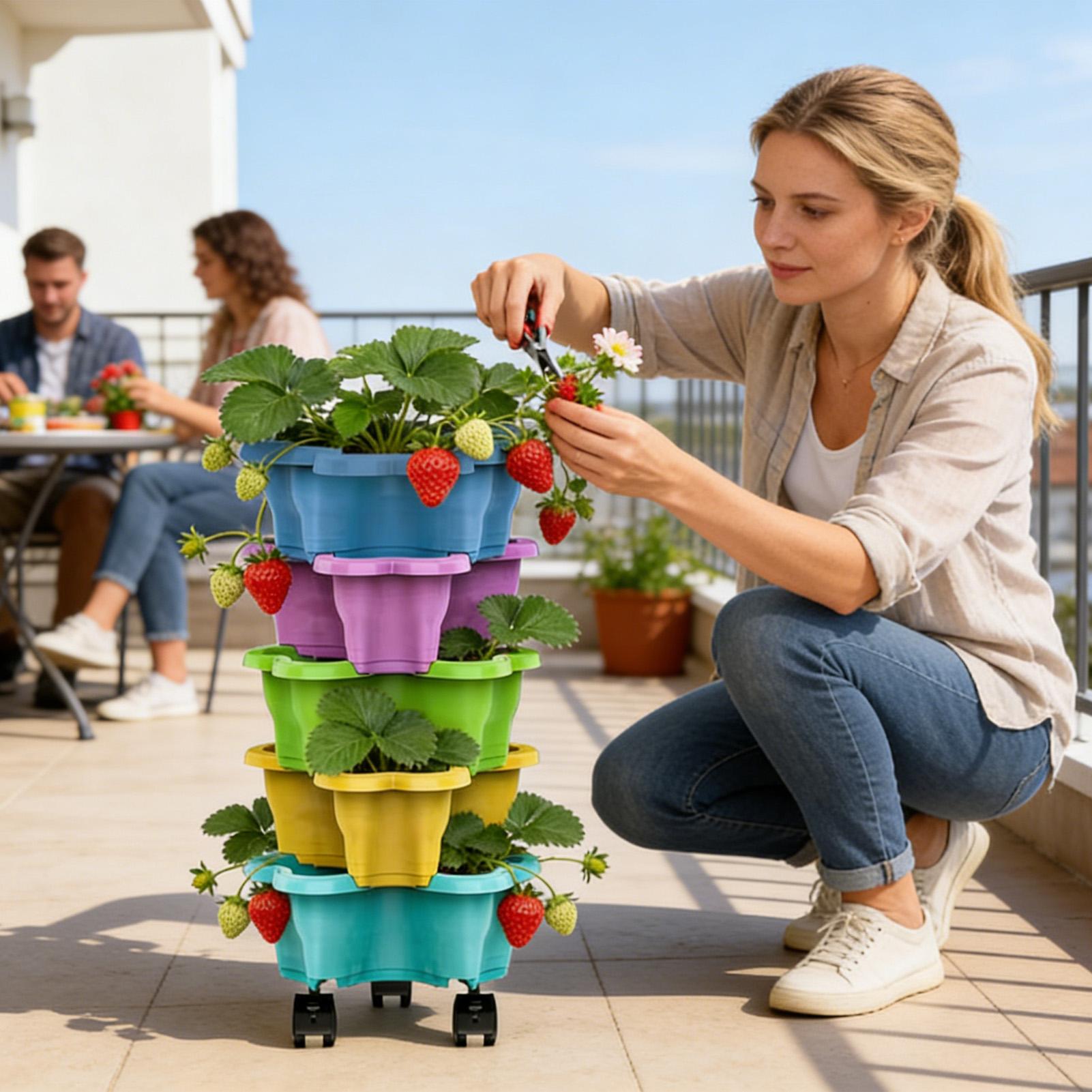 Stackable Plant Tower Strawber - Home Gym Garden incelemesi ve fiyatı