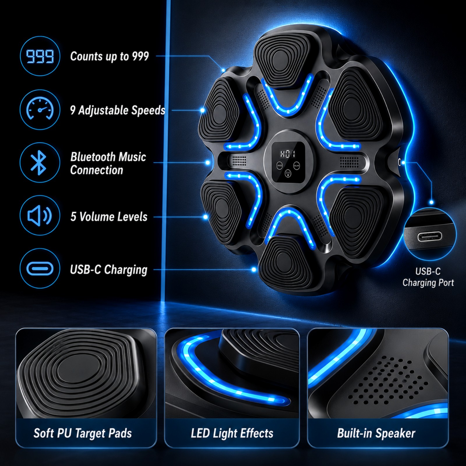 Music Boxing Machine Kids Adul - Home Gym Exercise incelemesi ve fiyatı