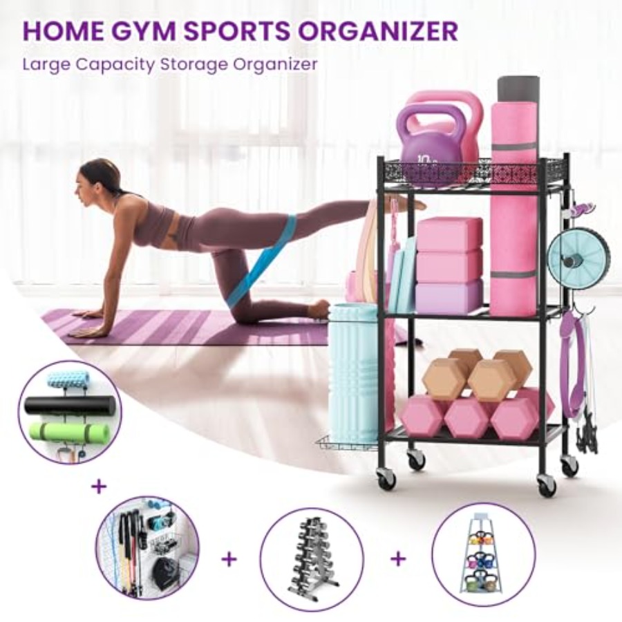 Home Gym Storage Rack for Yoga - Home Gym Yoga Mat incelemesi ve fiyatı