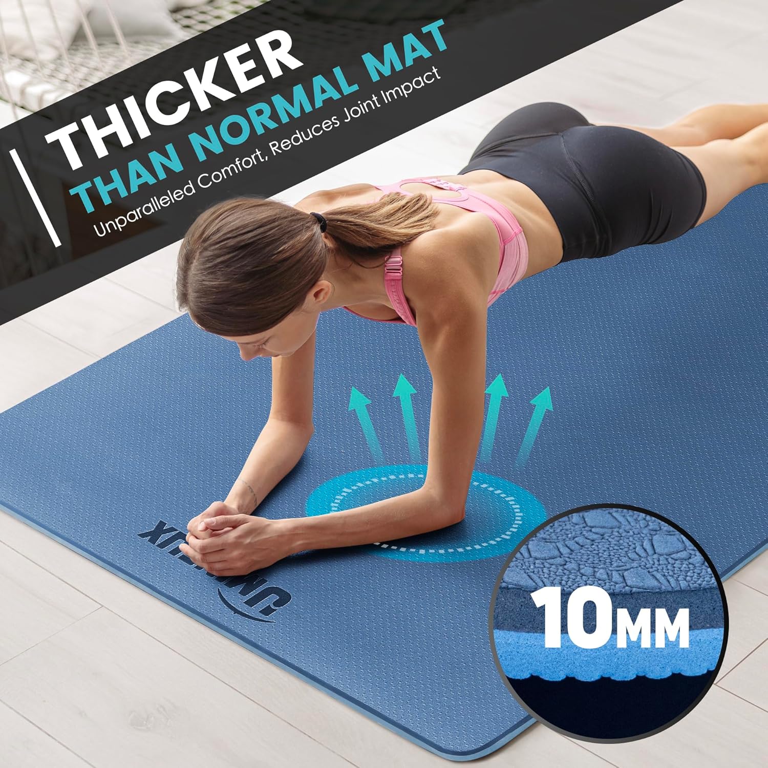 Large Yoga Mat 1/4 & 2/5 Inch  - Home Gym Yoga Mat incelemesi ve fiyatı