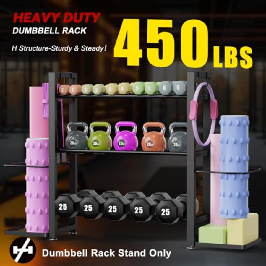 3-Tier Adjustable Dumbbell Rac - Home Gym Dumbbell Workout incelemesi ve fiyatı
