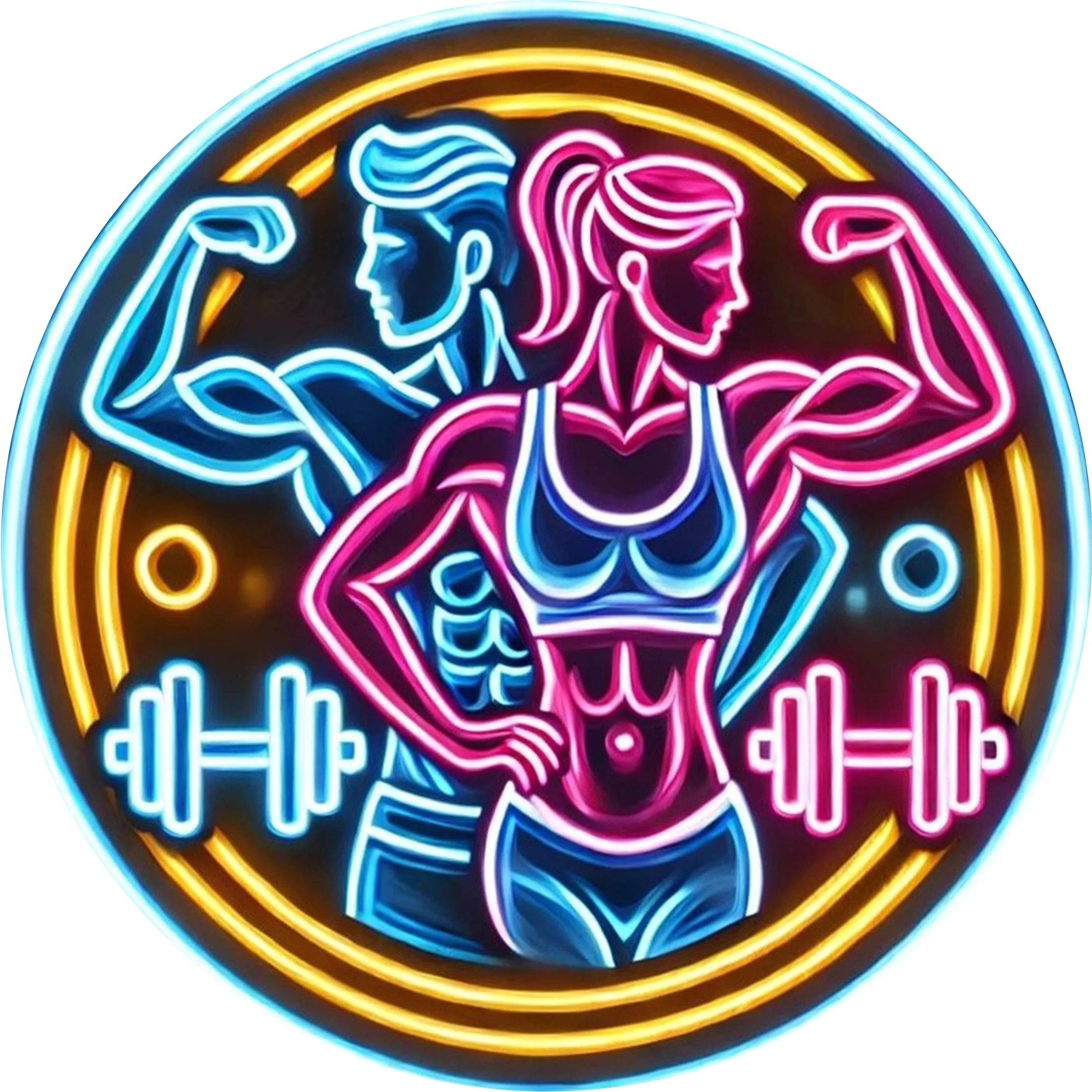 2D Metal Sign Fitness Gym Neon - Home Gym Dumbbell Workout incelemesi ve fiyatı