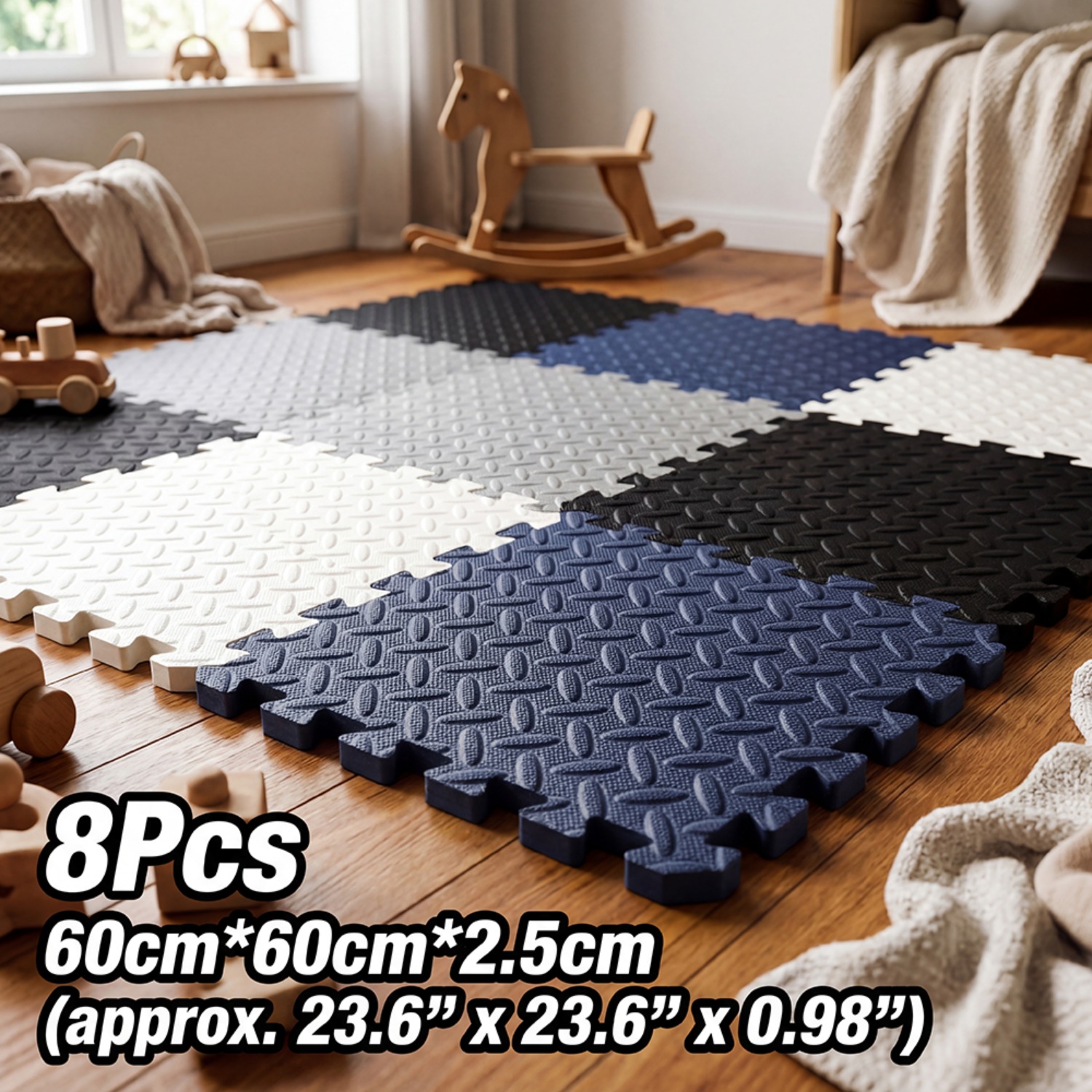 8Pcs 60x60cm EVA Foam Mat Livi - Home Gym Yoga Room incelemesi ve fiyatı