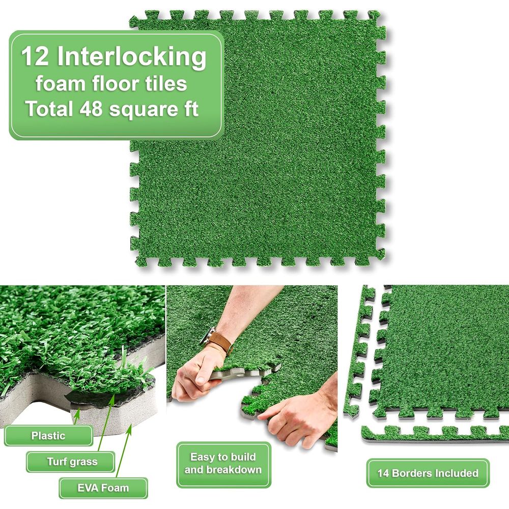 12-Piece Interlocking Artifici - Home Gym Outdoor incelemesi ve fiyatı