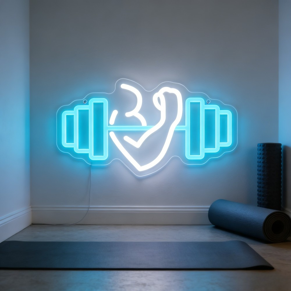 Bicep Dumbbell Neon Sign LED W - Home Gym Dumbbell Workout incelemesi ve fiyatı