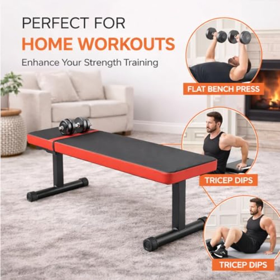 Flat Weight Bench for Home Gym - Home Gym Dumbbell Workout incelemesi ve fiyatı
