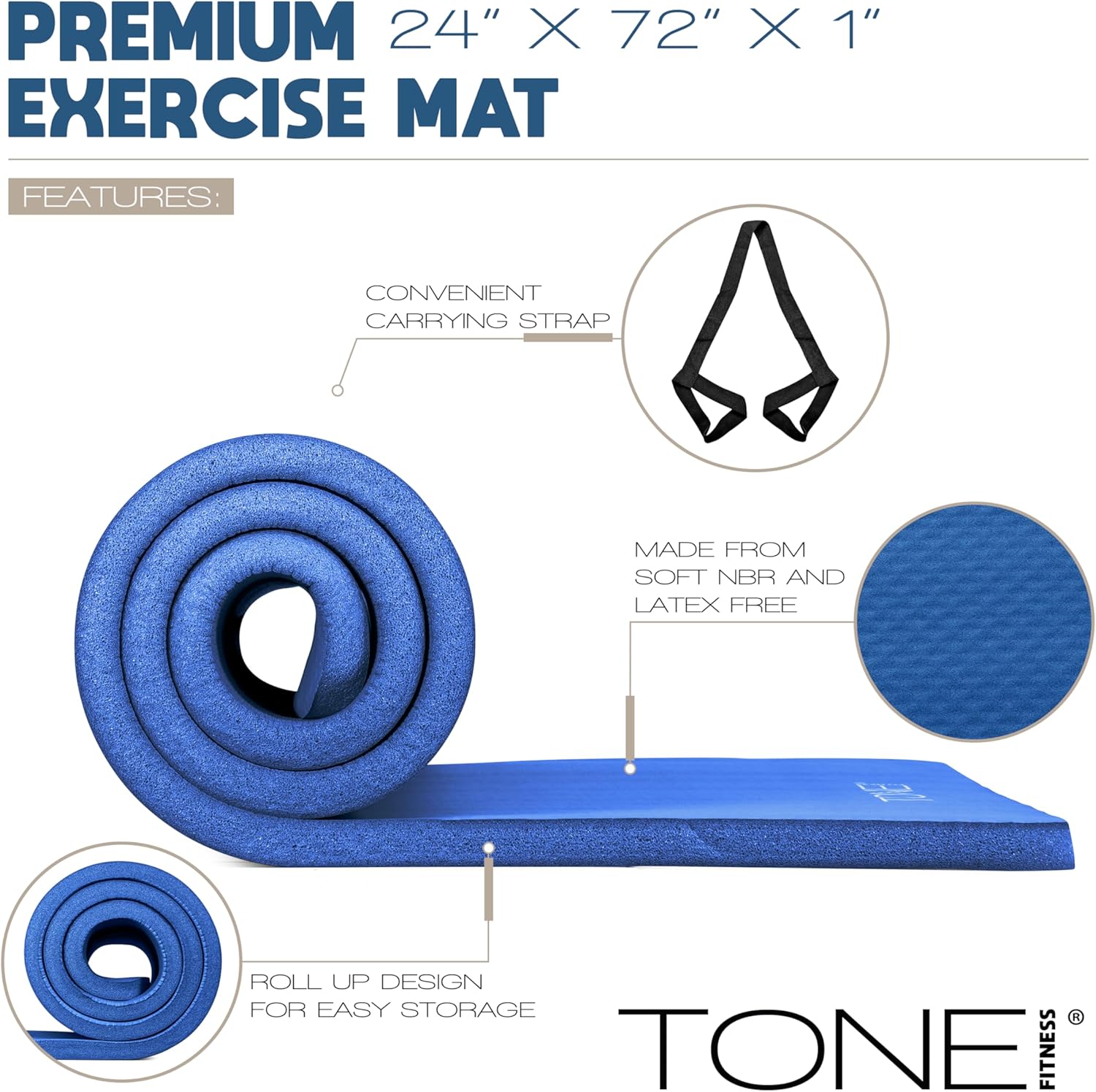 1-Inch Thick Yoga Mat, High-De - Home Gym Yoga Mat incelemesi ve fiyatı